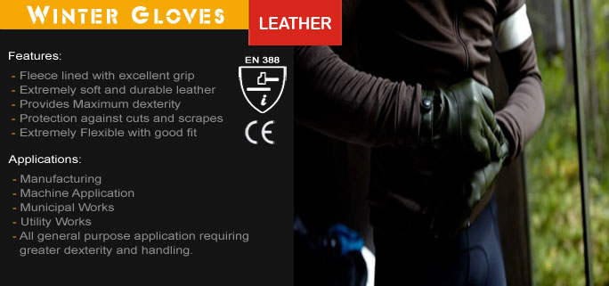 Leather Winter Gloves